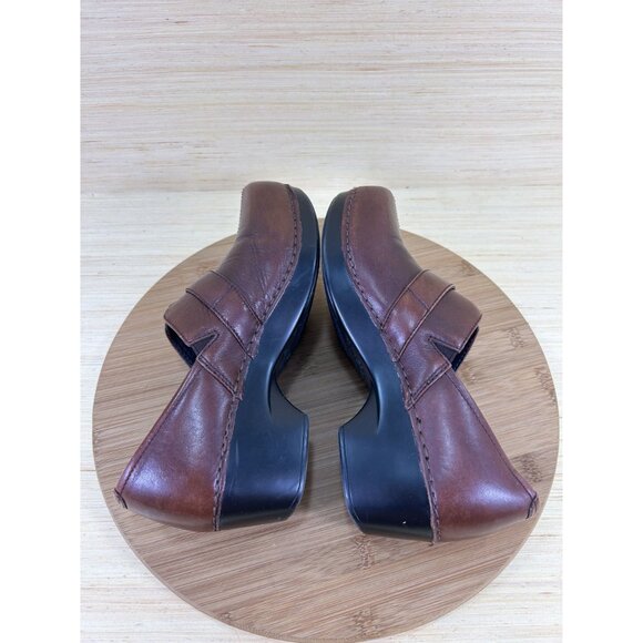 Dansko Tamara Brown Leather Buckle Clogs Womens Size 38 US 8 - Picture 5 of 8